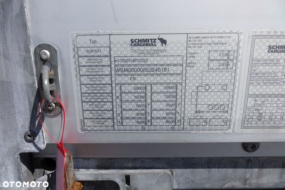 Schmitz Cargobull FIRANKA / VARIOS / OCYNK / OSIE SCHMITZ / NOWE PLANDEKI / DACH PODNOSZONY - 29