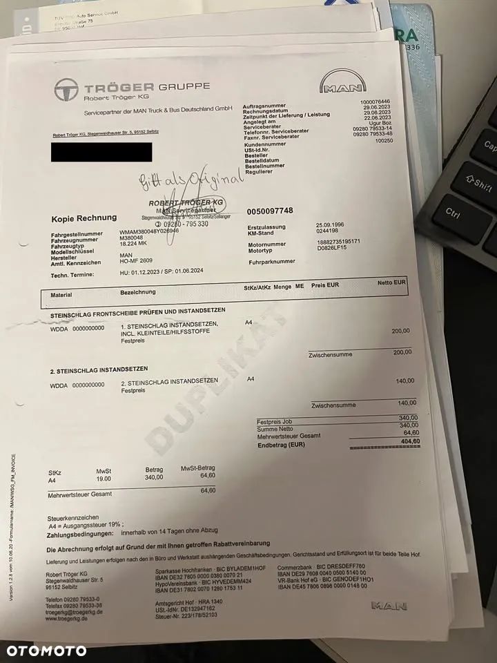 MAN 18.224 SILENT F2000 klima bramowiec do zabudowy kiper wywrotka 18 224 - 14