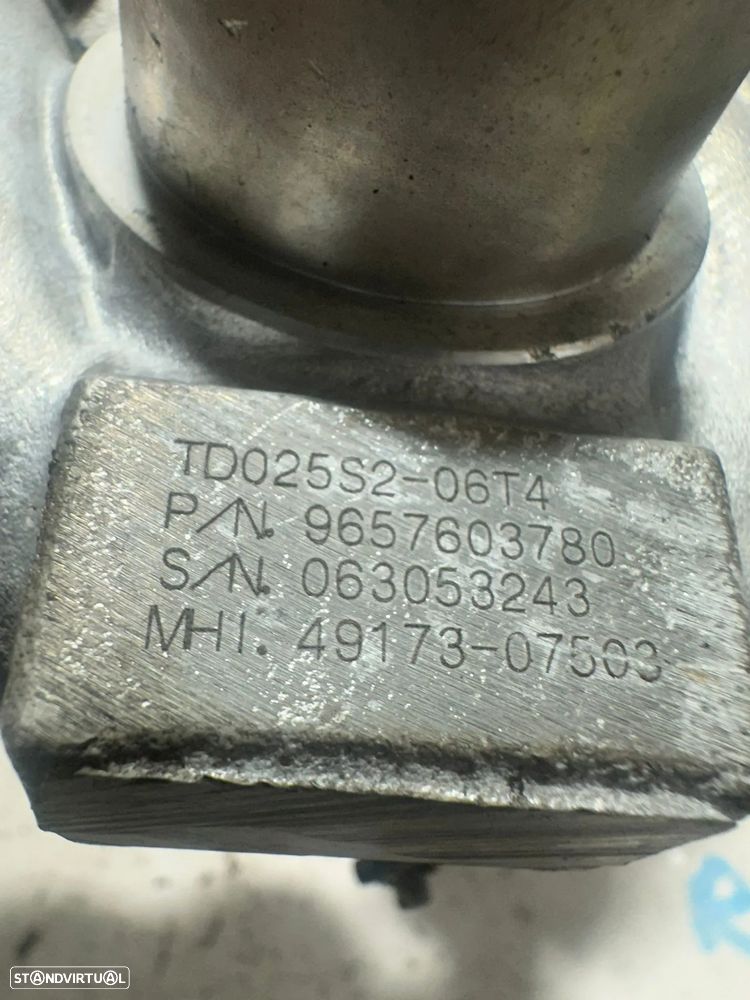 .Turbo Completo Original PSA Peugeot Citroen 1.6 HDI 90cv TD025S2-06T4 9657603780 - 6