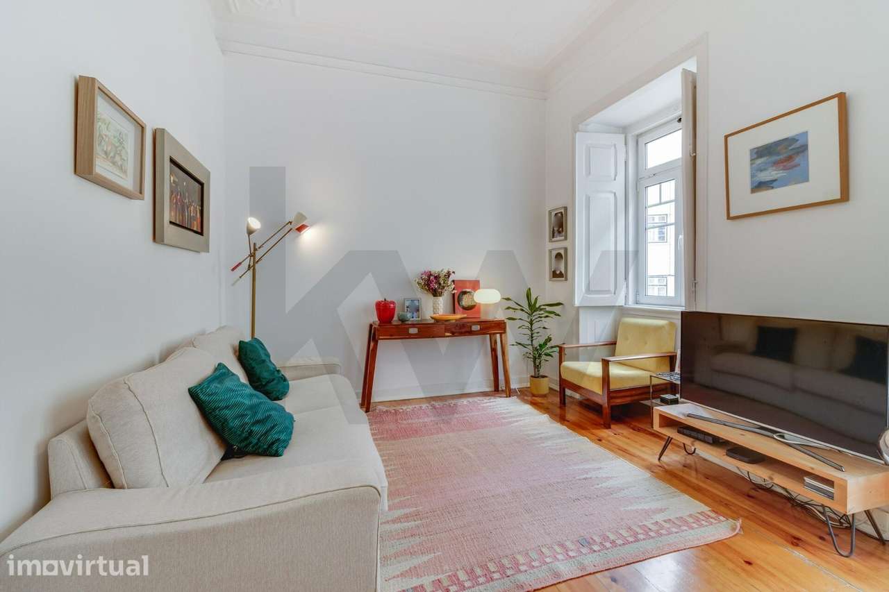 Viver na Lapa com espaço exterior | T3 remodelado - Grande imagem: 3/31