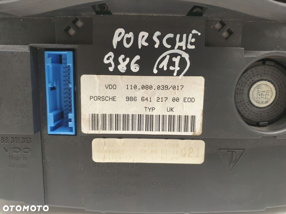 Porsche Boxster 986 S 3.2 LICZNIK ZEGARY UK - 14