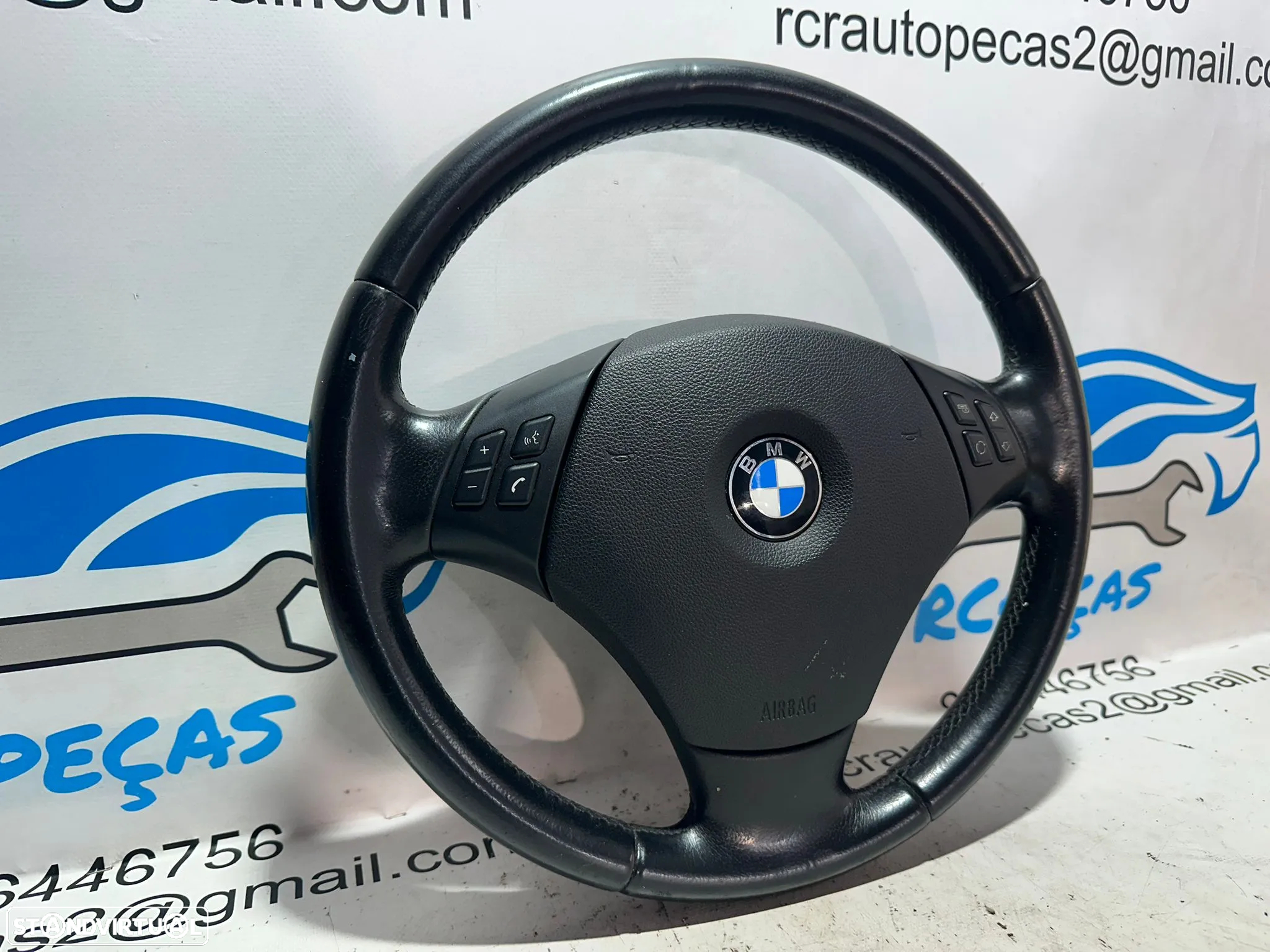 Volante Completo Pele Original Multifunções Comandos BMW Serie 1 3 X1 E83 6764547 - 3