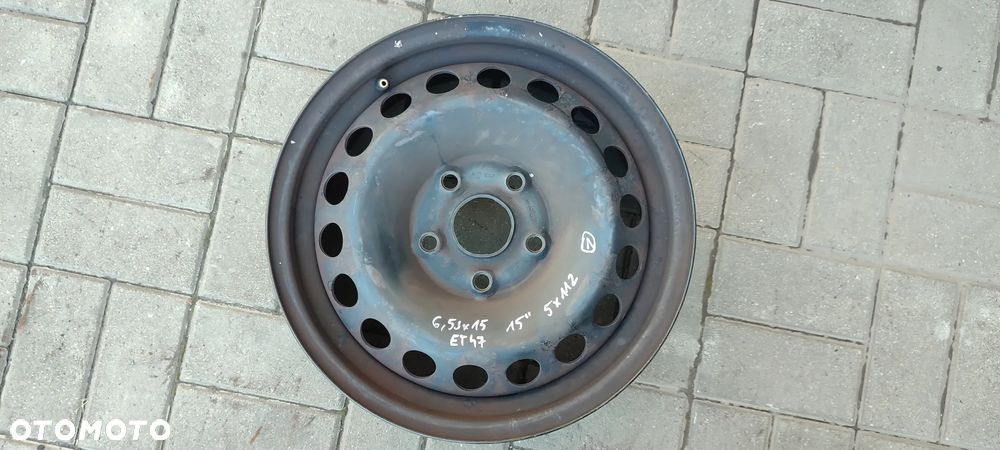 FELGI STALOWE 5x112 6.5x15 CALI ET47 AUDI SEAT SKODA VW KOMPLET 4 sztuki - 2