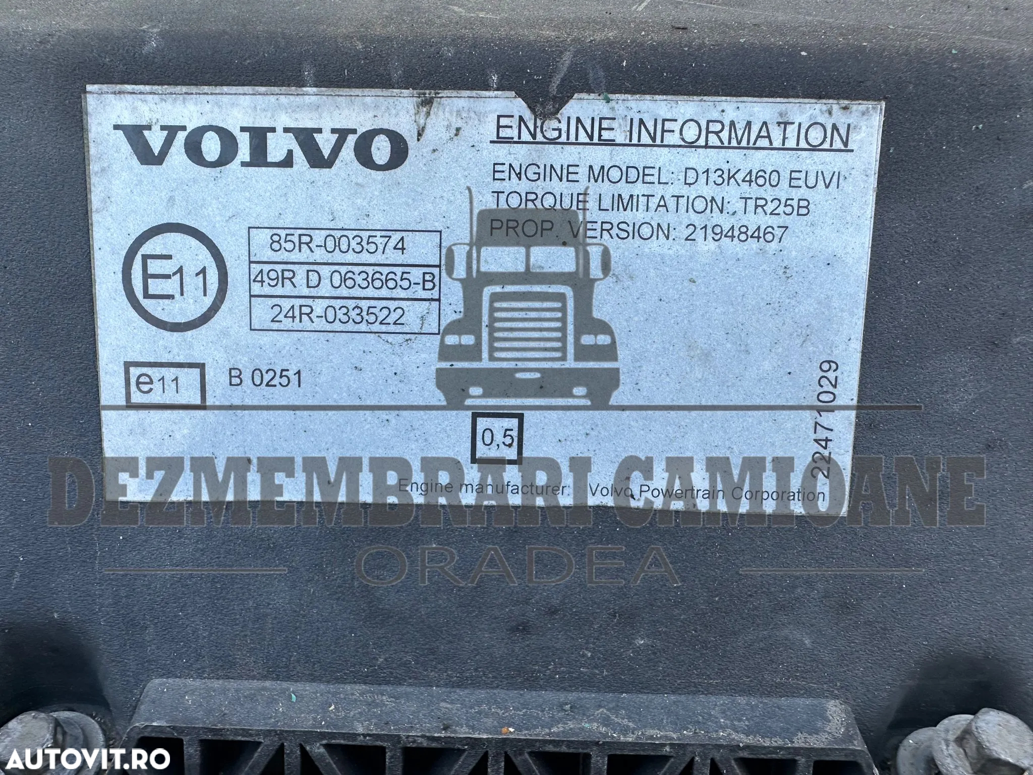 MOTOR FARA ANEXE VOLVO D13K FH4 EURO6 21948467 - 5
