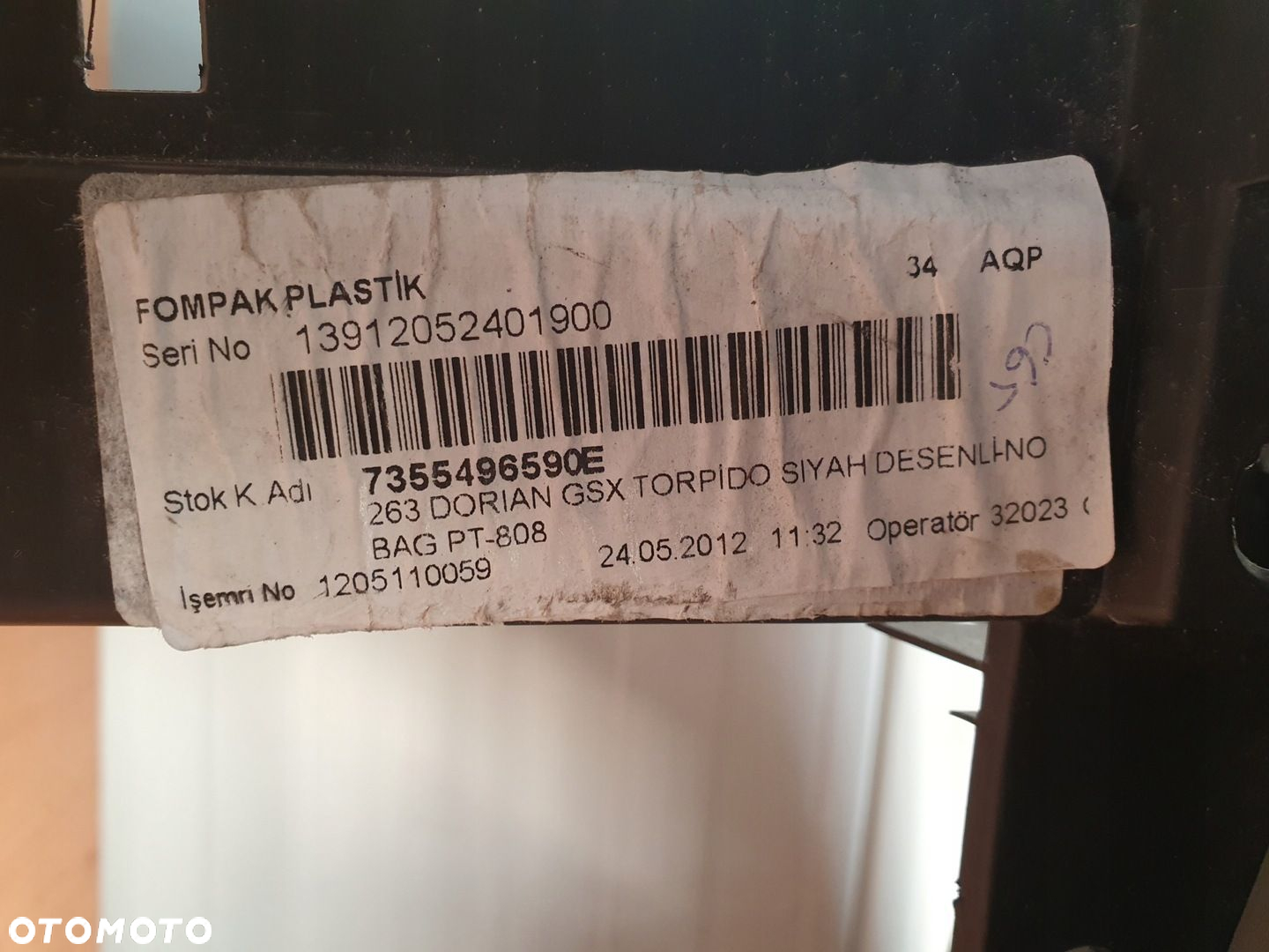 KONSOLA DESKA PODUSZKA AIRBAG OPEL COMBO D DOBLO 2 - 6
