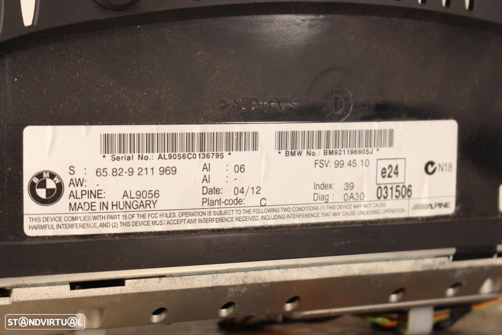 Display / Ecrã Bmw 3 (E90)  65829211969 / 9211969 / 8.8" Serie 3 5 6 - 7