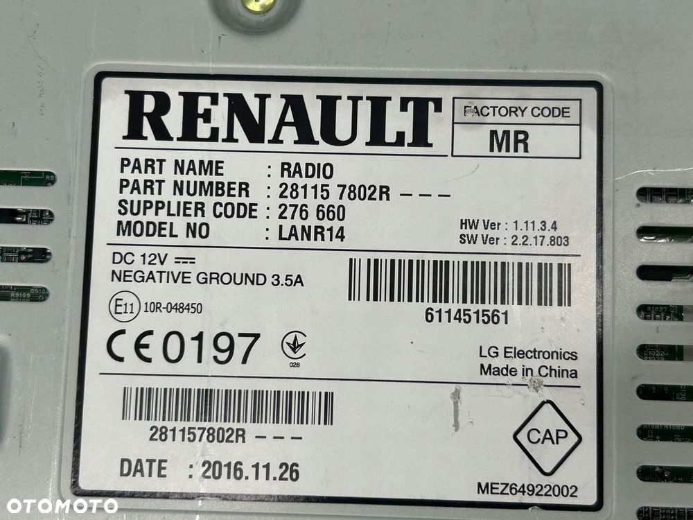 radioodtwarzacz stacja multimedialna renault espace v 281157802r - 5