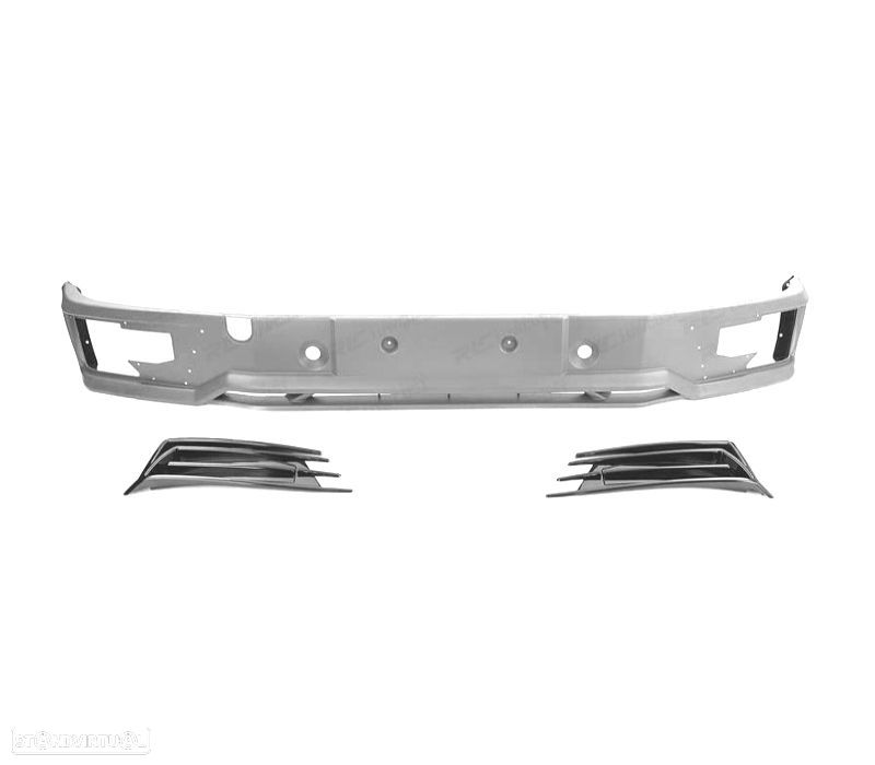 SPOILER LIP FRONTAL PARA VOLKSWAGEN VW T6 15-19 GRELHAS SPORTLINE PRETO BRILHANTE - 3