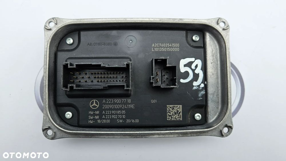 MERCEDES S-KLASA W223 przetwornica LED Moduł A2239007718 - 2