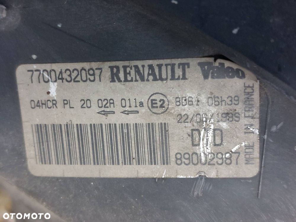 LAMPA LEWY PRZÓD + PRAWY PRZÓD RENAULT SCENIC I LIFT 7700432097 7700432098 - 3