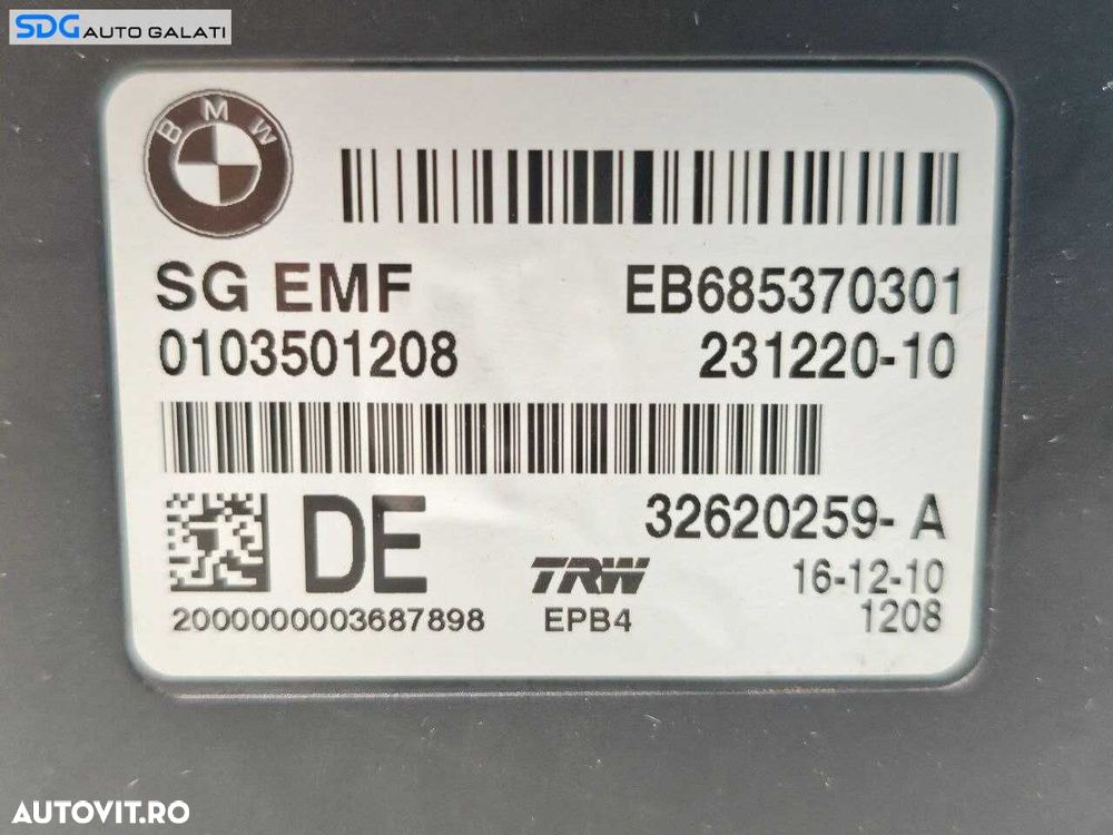 Modul Unitate Calculator Frana de Mana Electrica BMW Seria 5 F10 2009 - 2017 Cod EB685370301 32620259-A [LR1526] - 3