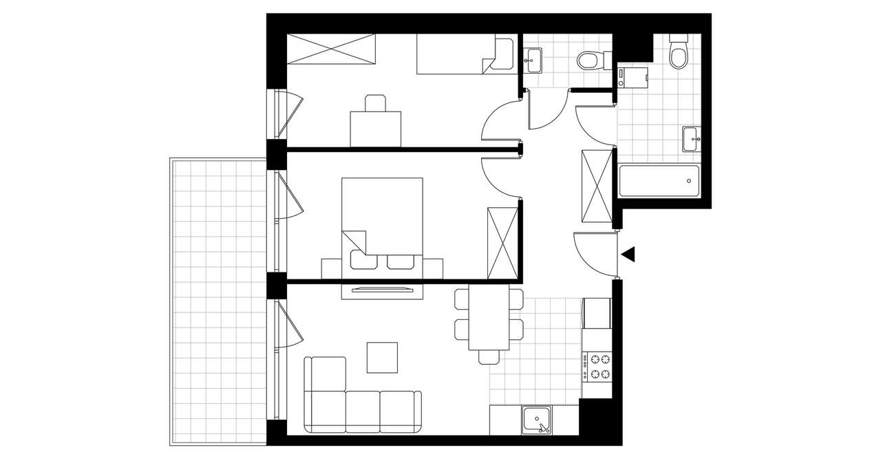 3-pokojowe mieszkanie 54m2 + balkon - Pełny obrazek: 3/23