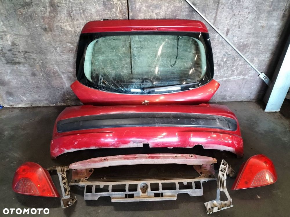 KOMPLETNY TYŁ KLAPA BAGAŻNIKA ZDERZAK TYŁ LAMPY PEUGEOT 207 I EKQD - 1