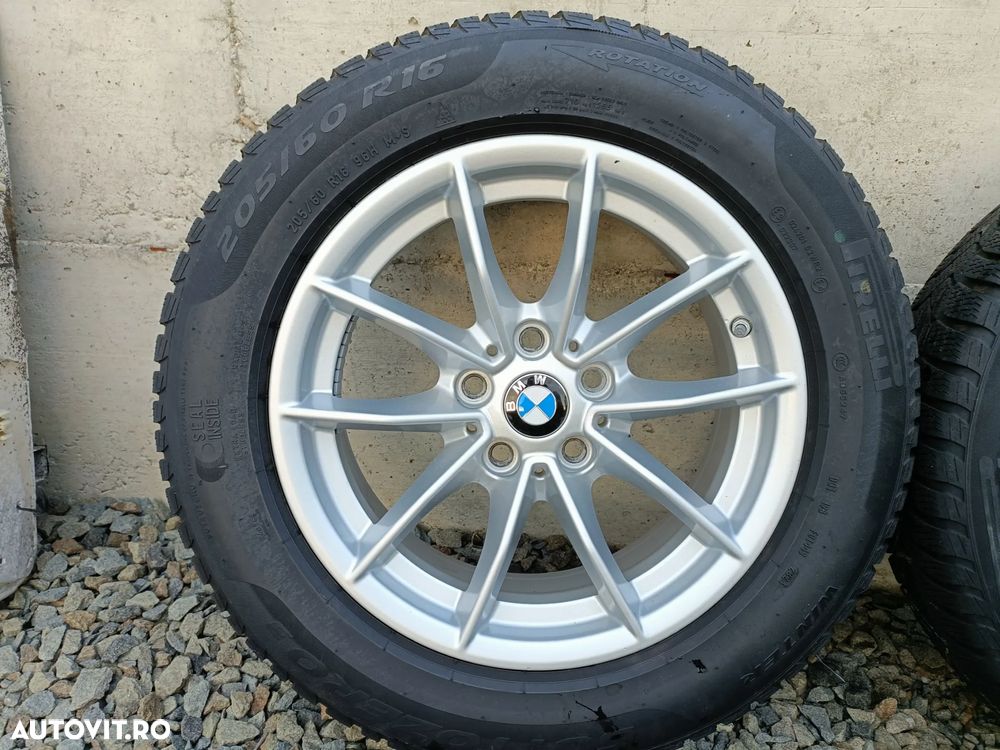 Jante aliaj/aluminiu BMW cu cauciucuri de Iarna 205/60/16, Dot 2024, 8mm - 16