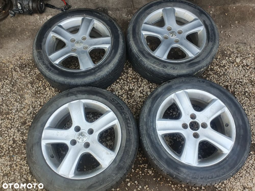 Oryginalne 16-calowa felgi aluminiowe + opony letnie 2024r Peugeot model Ariane o rozstawie śrub 4x108 - 1