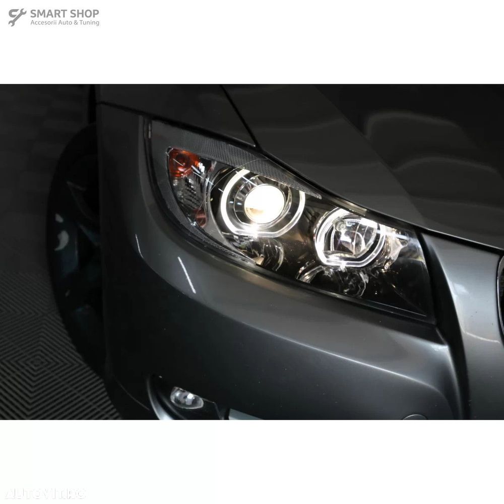 Faruri Angel Eyes BMW Seria 3 E90 Sedan E91 Touring (03.2005-2011) Neg - 8