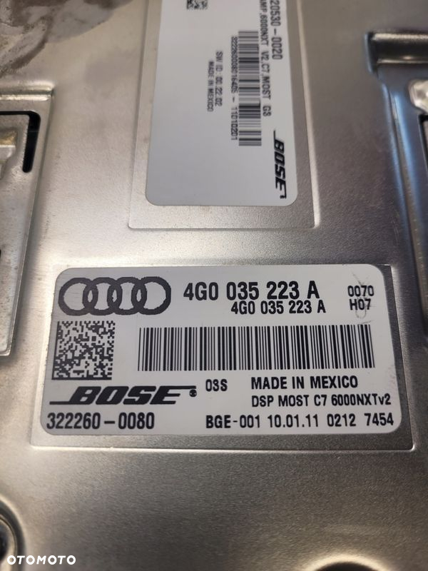 WZMACNIACZ BOSE AUDI A6 C7 A7 A8 D4 4G0035223A - 5