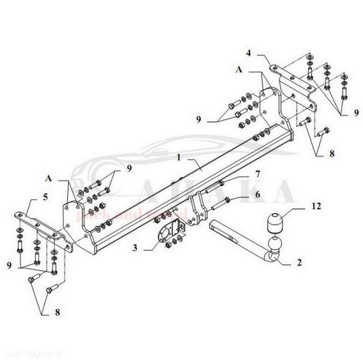 Hak Holowniczy Odkręcany Do Nissan Navara D40 2010-2016 (Tradycyjny Zderzak, Ze Stopniem) - 3
