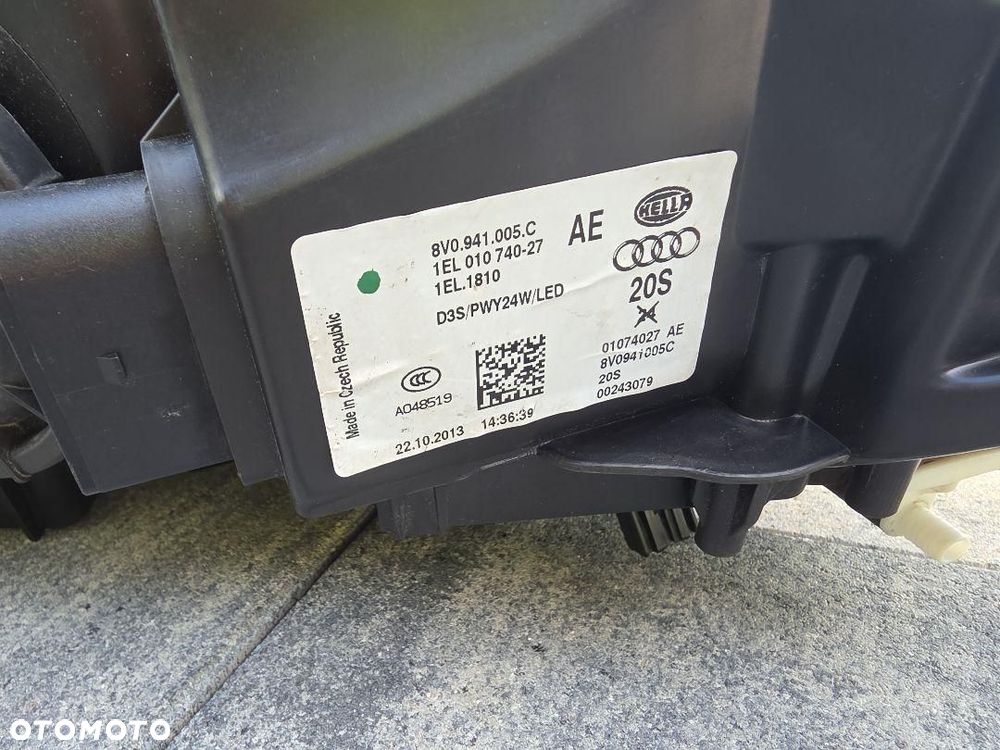 AUDI A3 S3 8V SEDAN CABRIO Lampy przód Bi-Xenon Led 8V0941005C 8V0941006C - 15