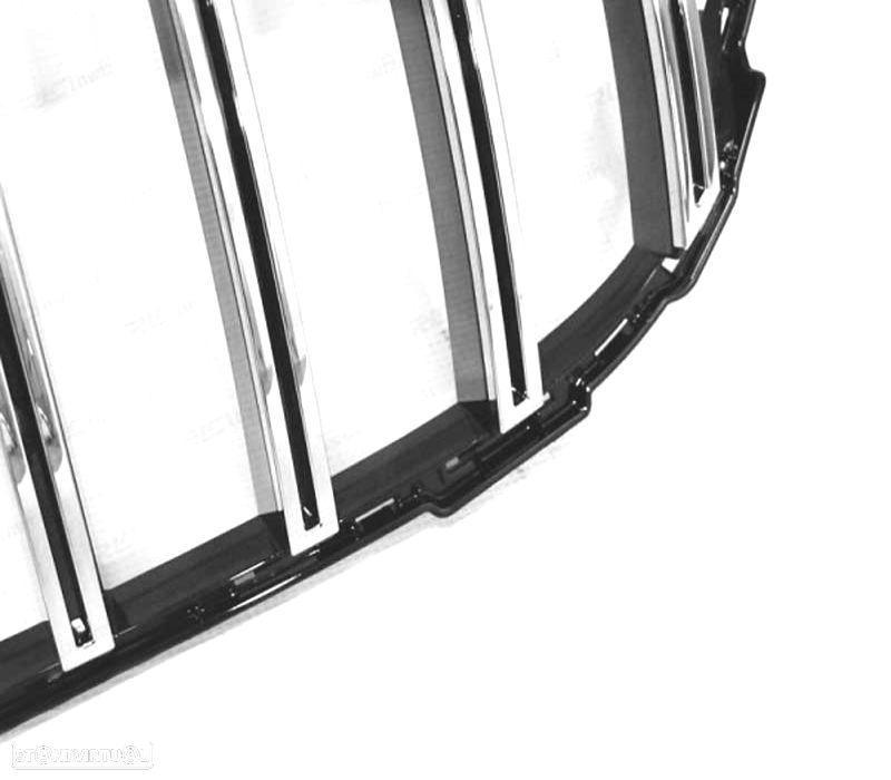 GRELHA FRONTAL MERCEDES W205 14-18 LOOK AMG GT CHROME BLACK - 2