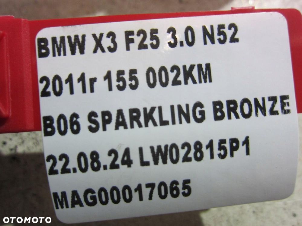 BMW X3 F25 N52 3.0i 2.8 ALTERNATOR SILNIKA PRĄDNICA 7591268 12317591268 - 10