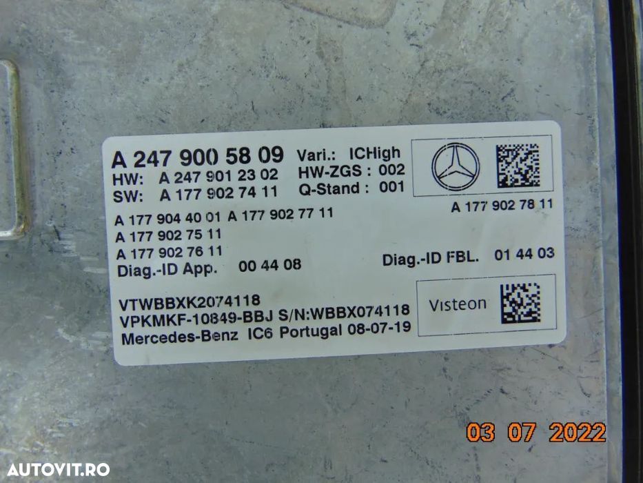 Unitate control ECU mercedes W247 w177 cla gla a247 a177 x247 - 2