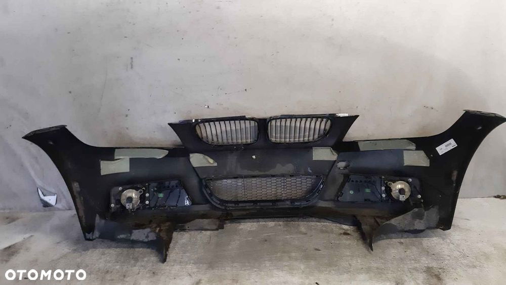 ^ ZDERZAK PRZÓD PRZEDNI BMW E90 E91 LIFT FL M PAKIET ///M HALOGENY CZARNY SCHWARZ 2 - 4