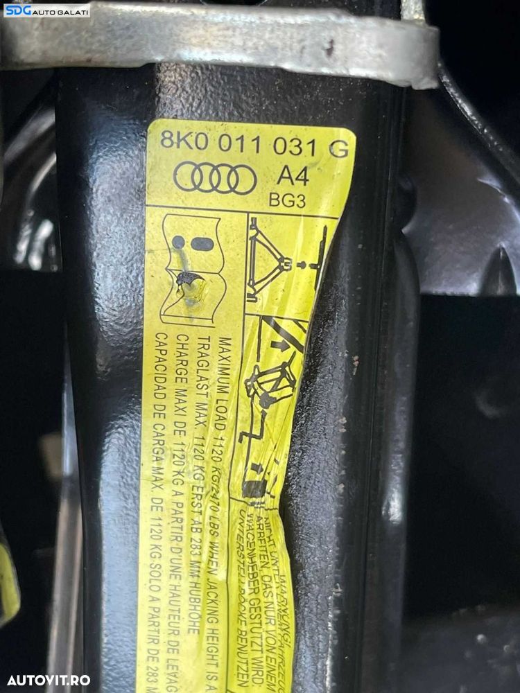 Cric Audi A4 B8 2008 - 2015 Cod 8T0012109A 8K0011031G [C5565] - 3