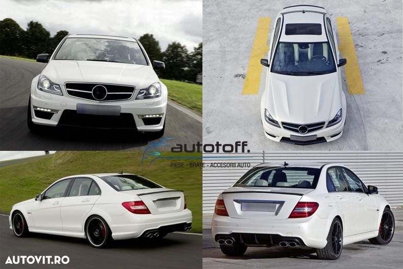 Pachet exterior Mercedes C-Class W204 Facelift (11-14) C63 Design - 7