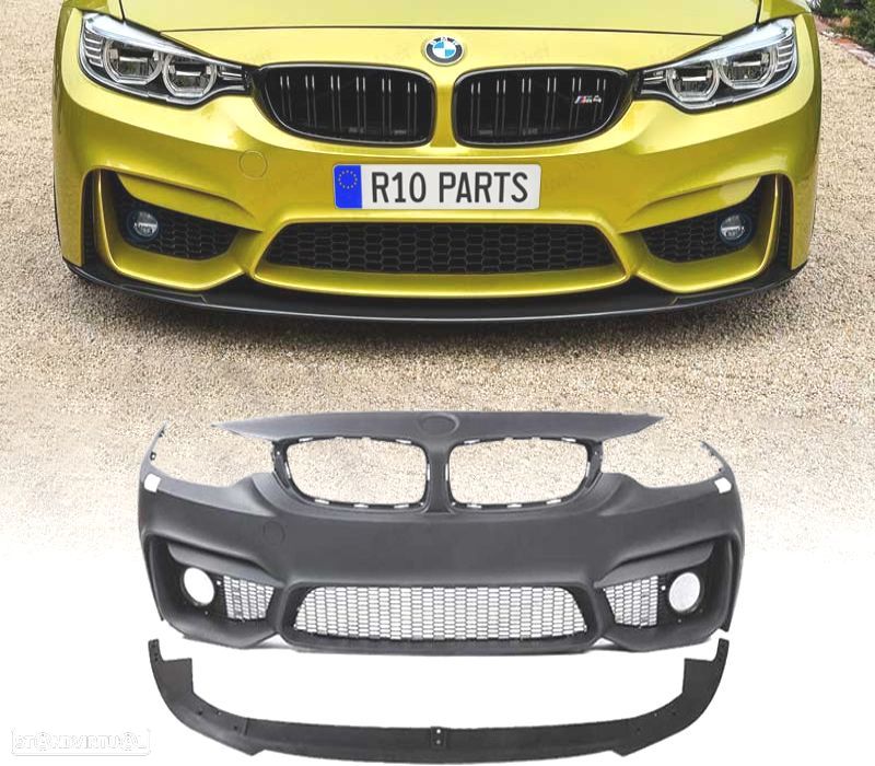 PARA-CHOQUES FRONTAL BMW F32 F33 F36 LOOK M4 SRA NEVOEIRO + SPOILER LIP - 1
