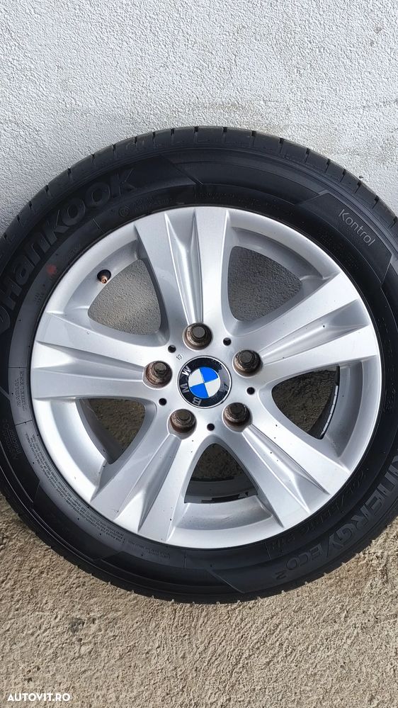Set jante BMW style 222 dedicate e81/87 7j16et44 cu anvelope vara 205/55/15 - 4