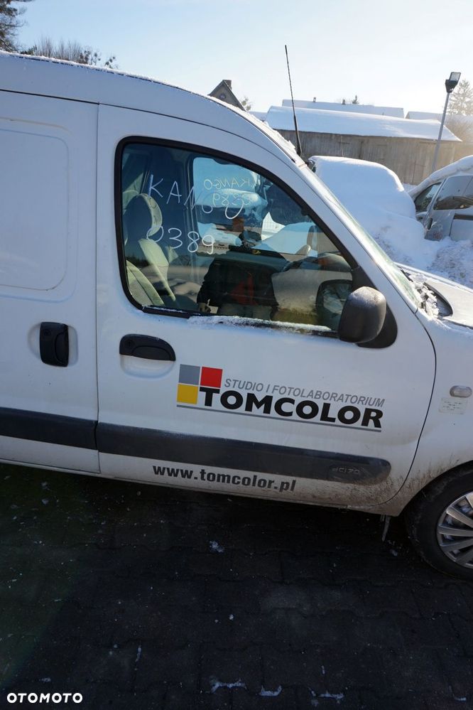 DRZWI PRZEDNIE PRAWE KANGOO I PH2 LIFT O389  BIAŁY RENAULT 2003-2008 - 1