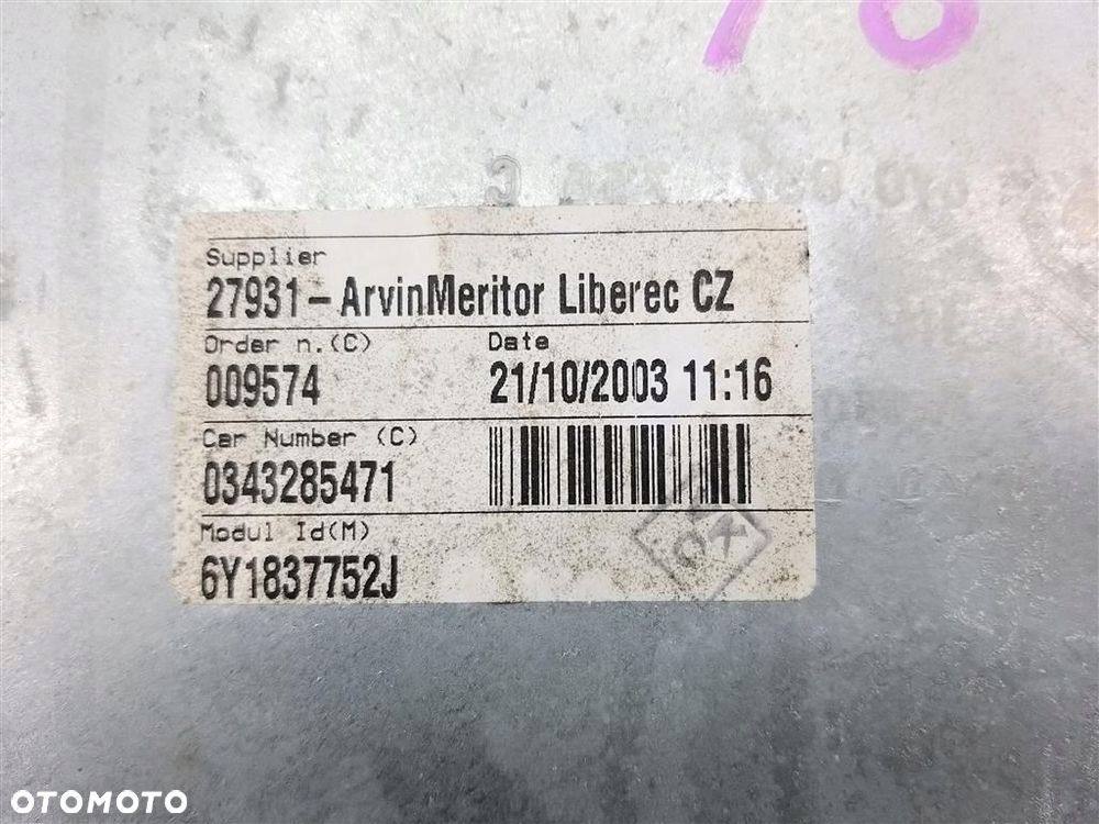 Podnośnik szyby przód prawy Skoda Fabia I 1999-2008 6Y1837752J VW AUDI SEAT - 4