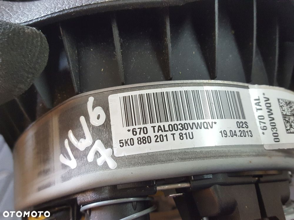 VW GOLF 6 VI 08-13r PODUSZKA AIRBAG KIEROWCY 5K0880201T - 5