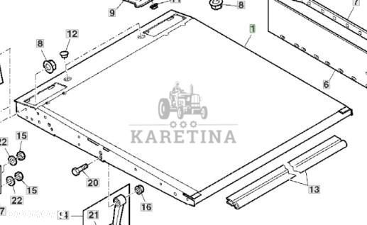 John Deere 9780CTS 9780HM 9780 CTS Rama Rozrzutnika Słomy Plew AH137975 - 1