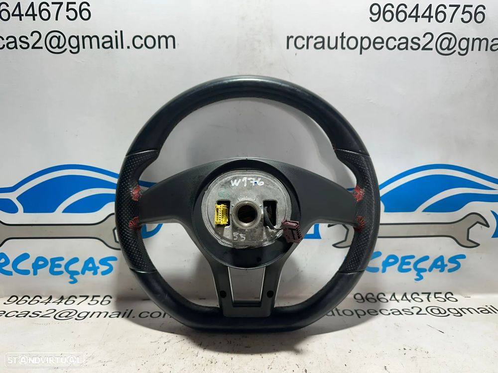 .Volante Guiador Pele Pele Perfurada Multifunções Comandos Patilhas Original AMG Flat Bottom Mercedes Benz Classe A W176 - 5