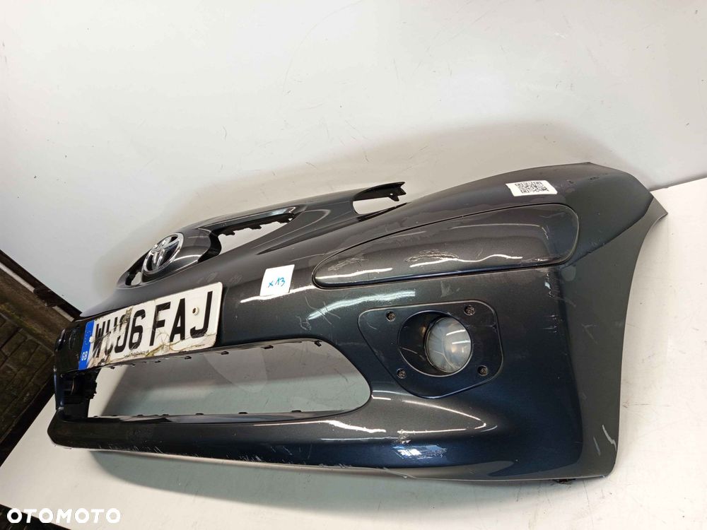 + ZDERZAK PRZÓD PRZEDNI DO TOYOTA AYGO I 1 1E0 SZARY GRAFITOWY HALOGENY - 2