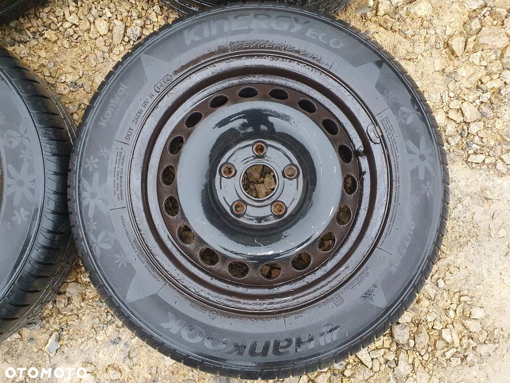 4x KOŁA LETNIE 15 FELGI VW 5x112 1K0601027C OPONY HANKOOK KINERGY ECO 195/65/R15 KOMPLET 4 SZTUKI - 3