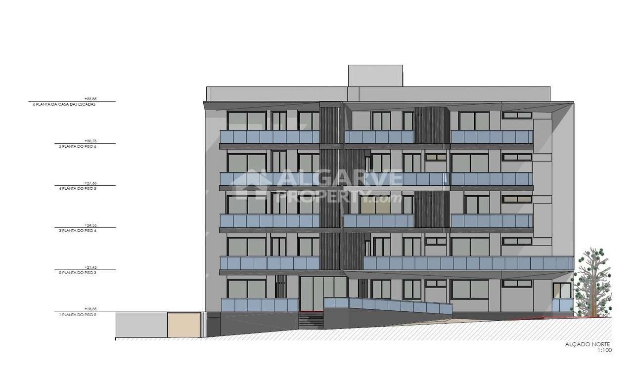 Terreno com projeto Exclusivo em Quarteira a 350m da Praia - Grande imagem: 3/6