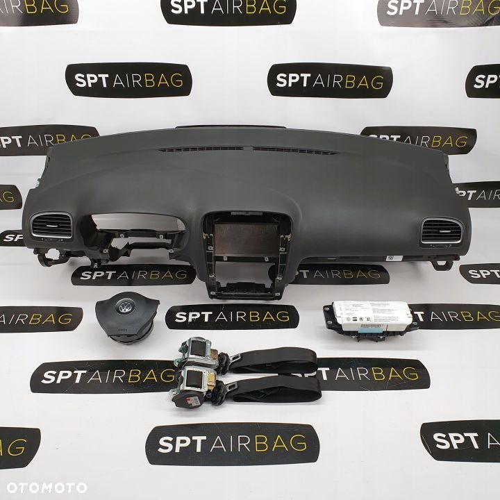 VW GOLF VI 6 DESKA ROZDZIELCZA KONSOLA KOKPIT PULPIT PODUSZKI AIRBAG AIR BAG PASY KIT SET - 1