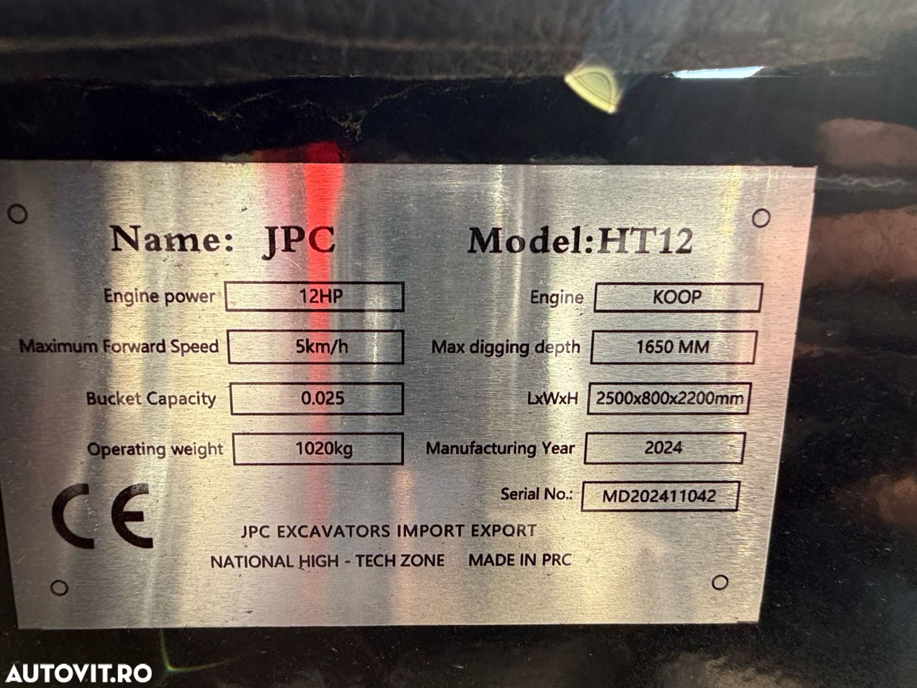 JPC HT12 Mini Excavator - 4