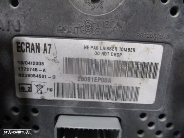 Display Relogio 28091EP00A NISSAN QASHQAI 1 FASE 1 2008 1.5DCI 105CV 5P CINZENTO - 5