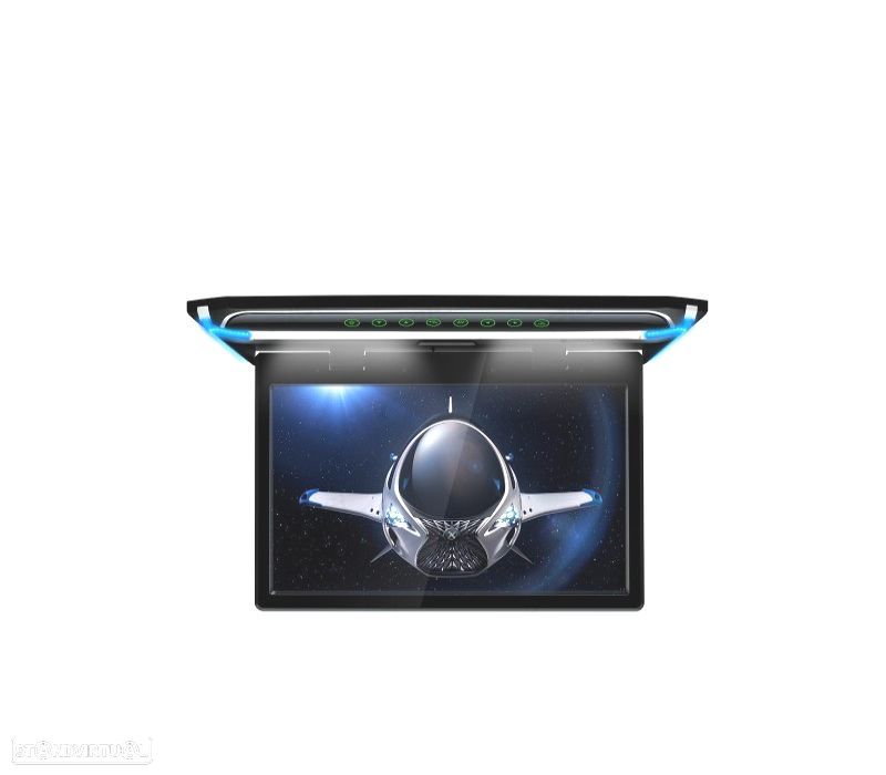 TELA DE TETO ULTRA FINA DE 15,6" COM LUZ LED HDMI 1080P USB E SD - 1