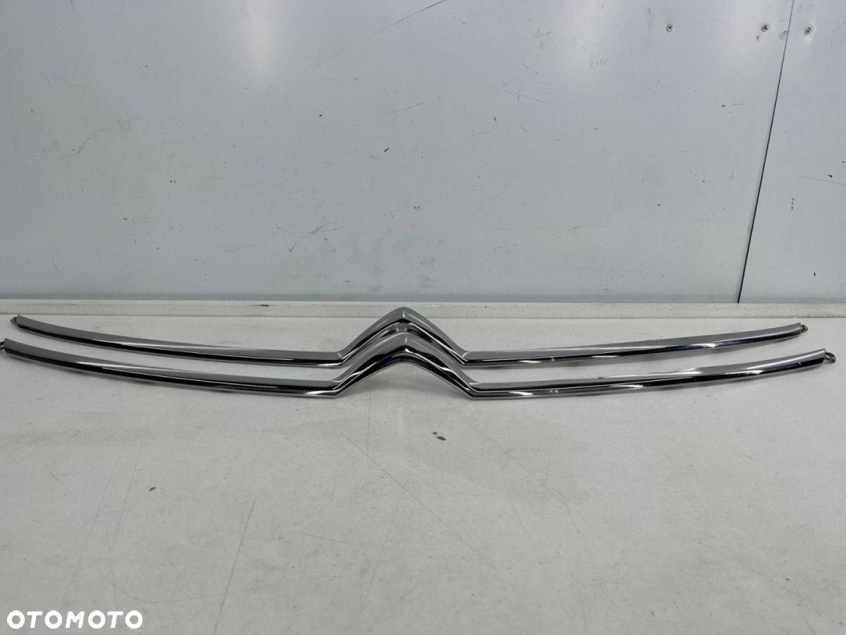 Atrapa Citroen C4 Picasso II SpaceTourer LIFT 16-19r. dolna i górna listwa ramka grila chrom KOMPLET - 1