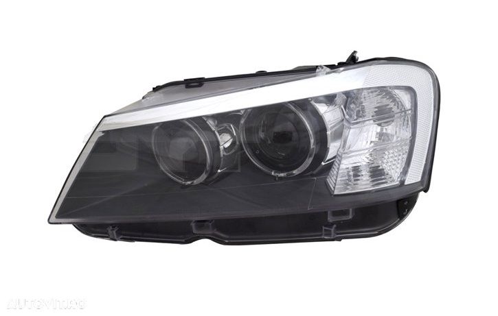 Far Bmw X3 (F25), 11.2010-04.2014, stanga/dreapta, xenon; cu lumina timp de zi tip LED; D1S+PY21W; electric; fara bec descarcare; fara ballast; cu motor, TYC - 1