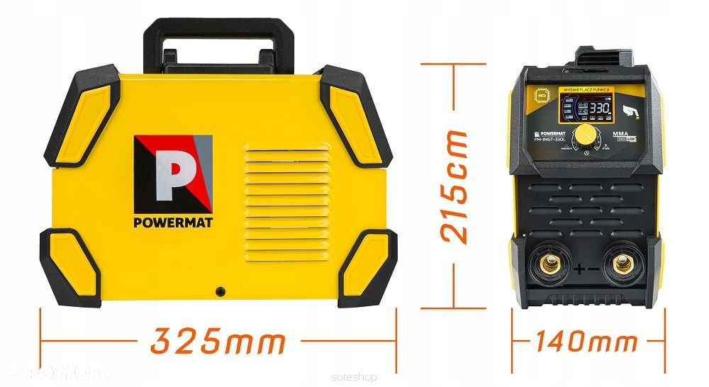 SPAWARKA INWERTOROWA INWERTEROWA LCD MMA PULSE TIG-LIFT 330A IGBT 6,7 kVA - 11