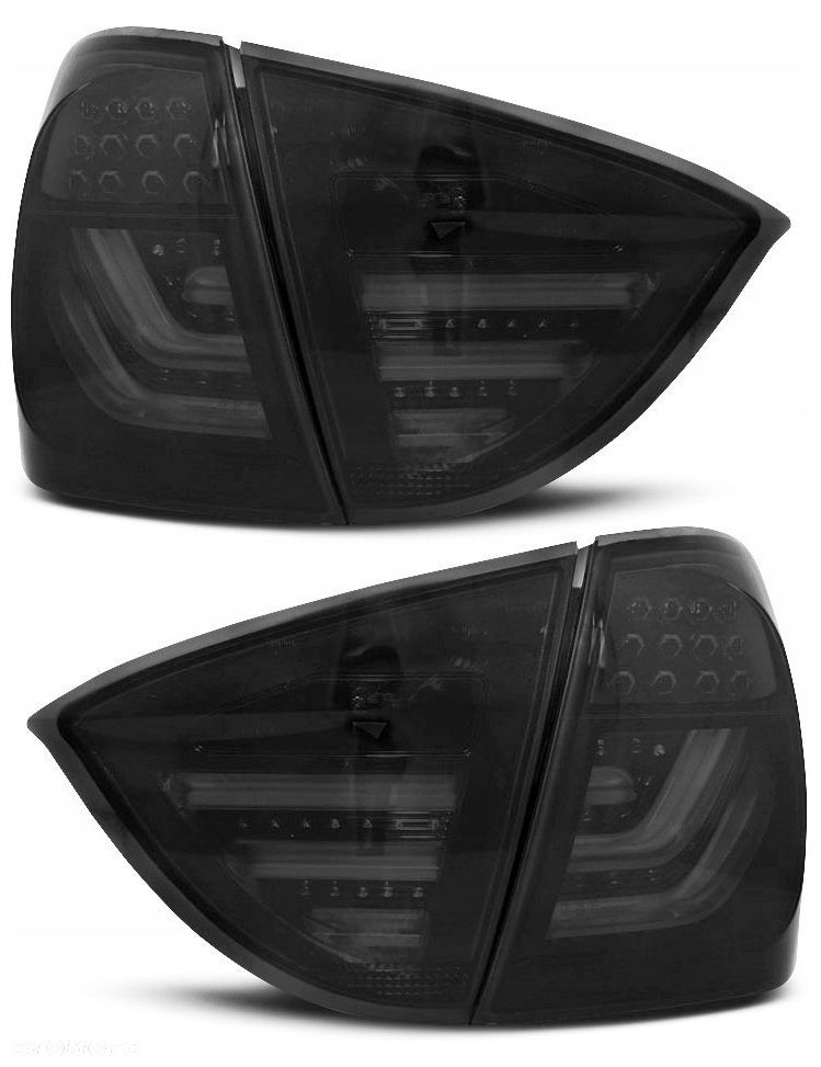 Lampy tylne kpl Led Bar Neon Tuning Black Bmw 3 e91 kombi touring 2004-2008 - 1
