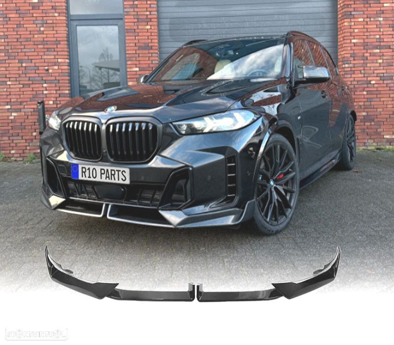 LIP SPOILER FRONTAL BMW X5 G05 LCI 23- LOOK M PERFORMANCE PRETO BRILHANTE - 1