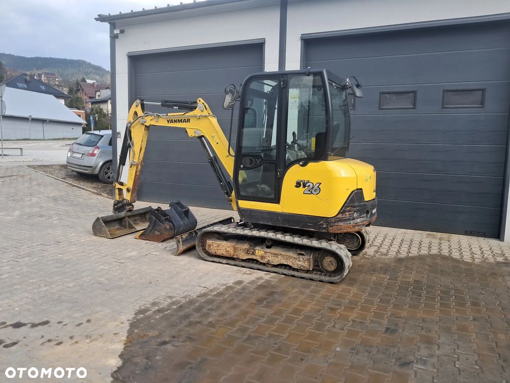 Yanmar SV 26 WAGA 2785kg 2.8t 950mth * 2019 rok * 2 nowe łyżki *skarpówka * lusterka *oświetlenie * długie ramie * szybkozłącze * silnik Yanmar 24KM minikoparka kubota KX30-4 u27 cat 302.7 jcb 8030 jazda szybka/wolna sprawna bez dpf 2,5 t 3 t - 2