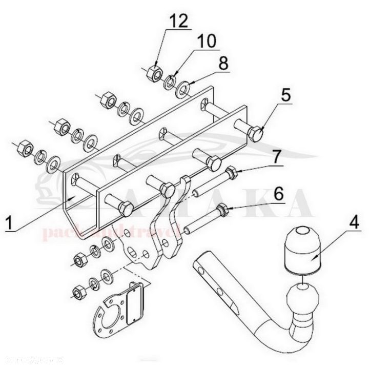 Hak Holowniczy Odkręcany Do Jeep Grand Cherokee Wk Wh 2005-2011 - 6